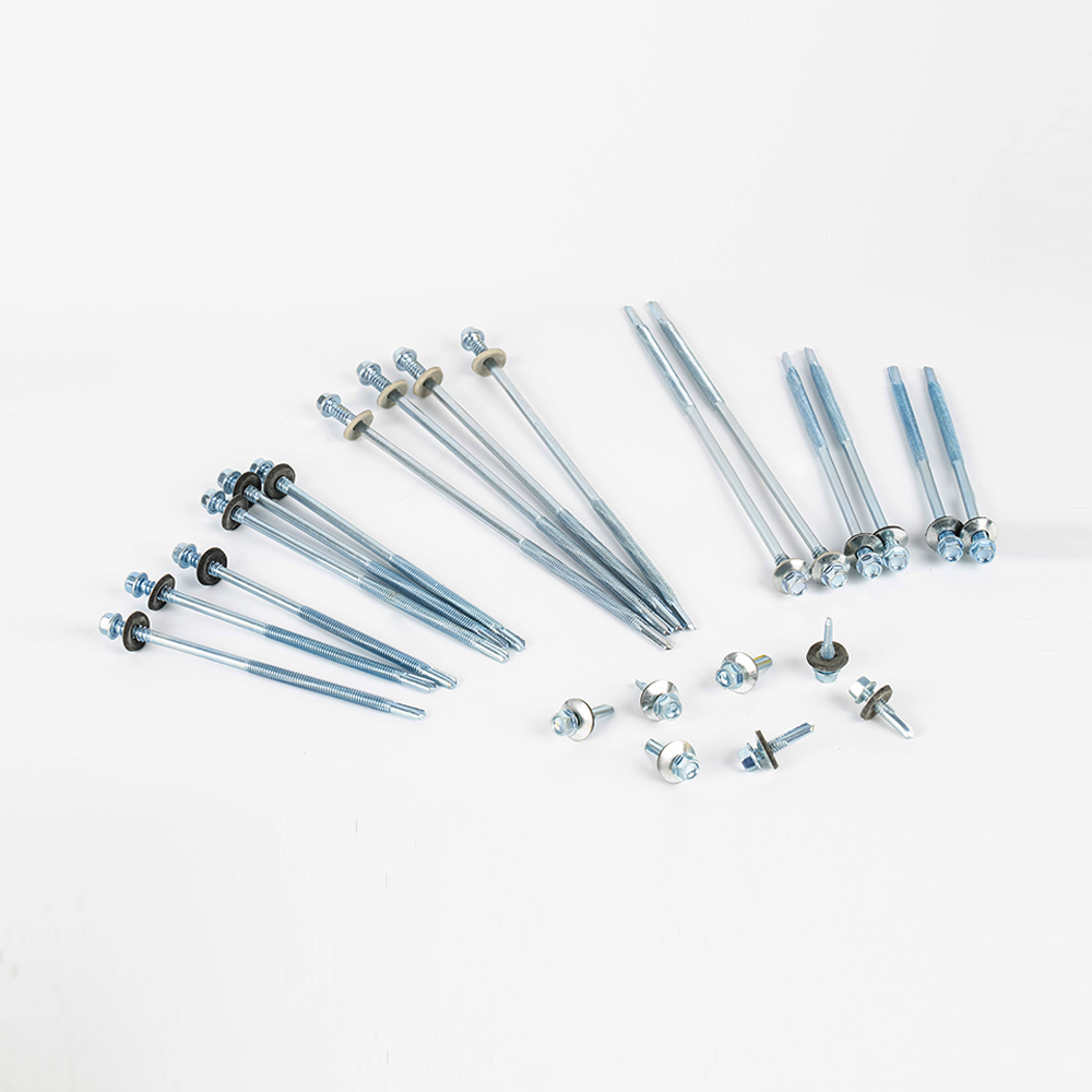 Tornillos de punta larga con cabezal de lavadora hexagonal